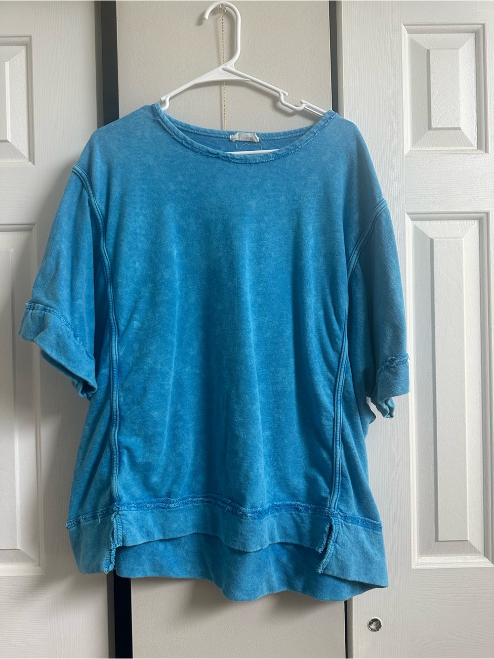 J.Her Bright Blue Oversized Boxy Short Sleeve Large